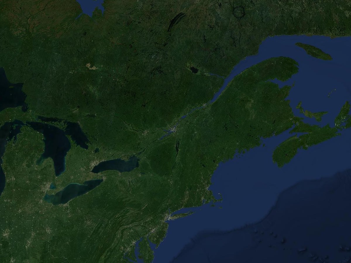 Vue satellite — Brossard