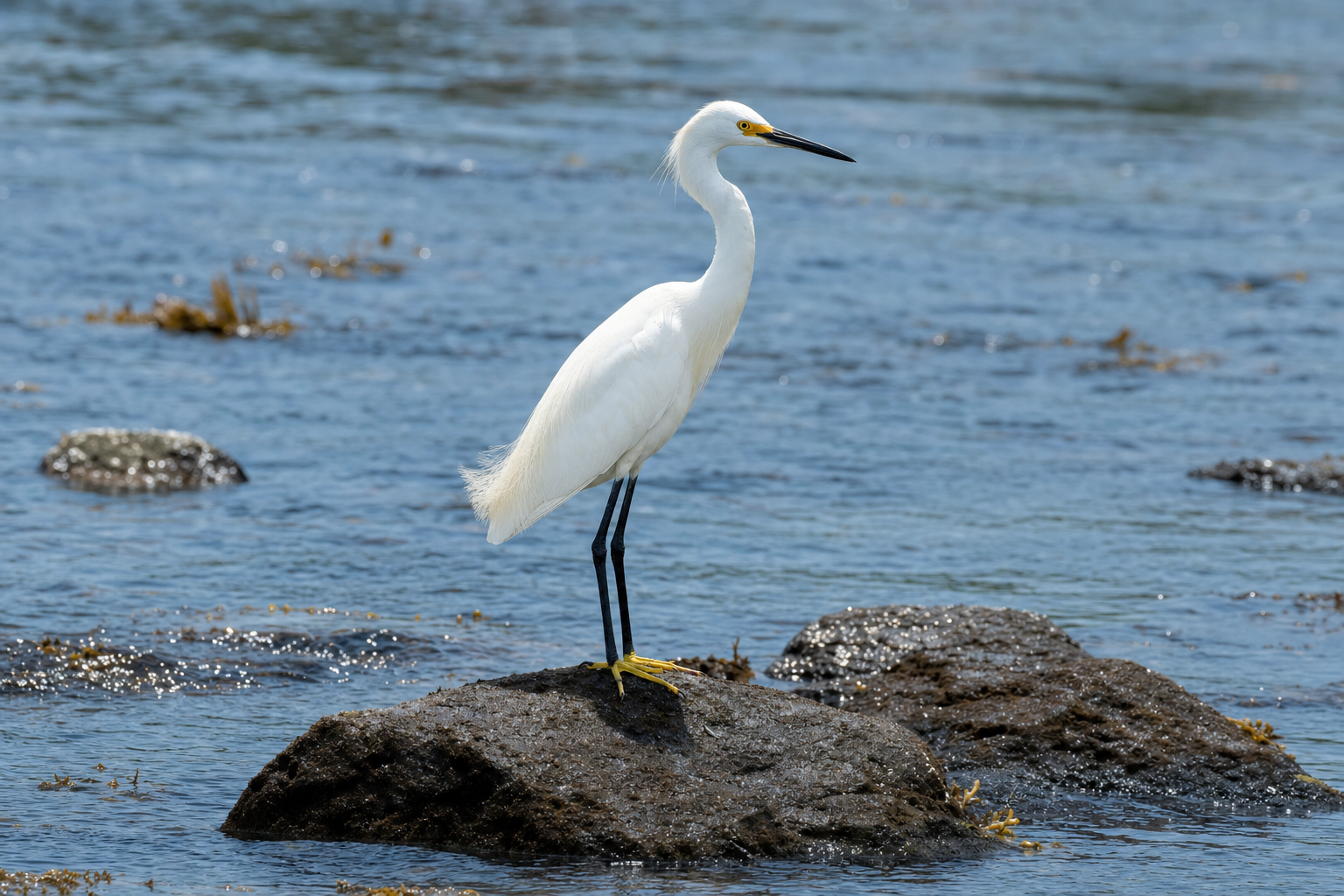 Aigrette neigeuse au Québec
