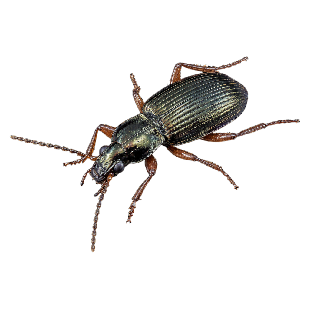 Petit coléoptère carabique du genre Bembidion au corps allongé sombre marqué de taches pâles sur les élytres