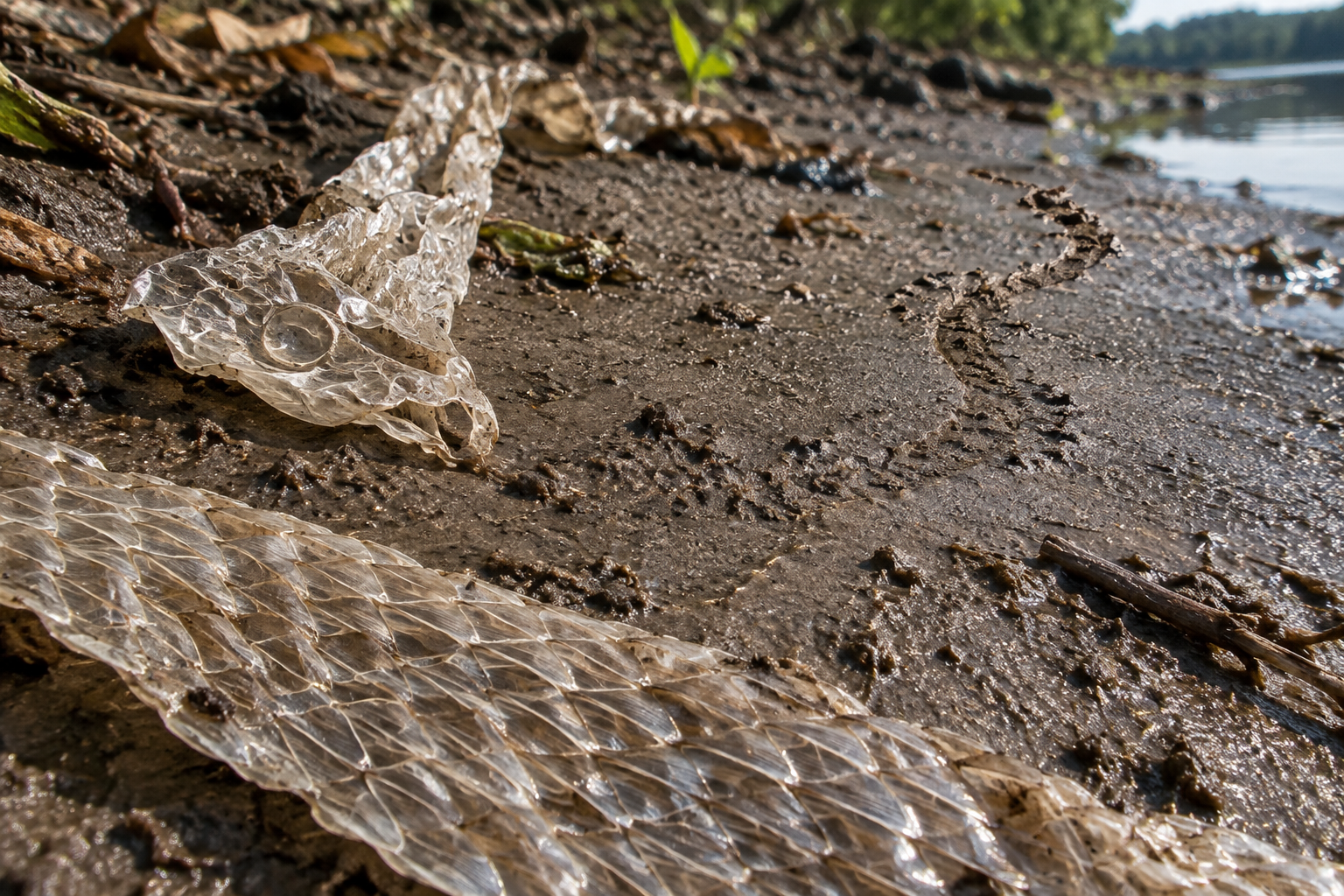 Traces et indices de Couleuvre d'eau du Nord