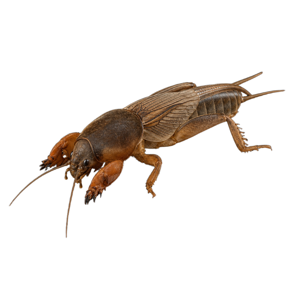Petit carabe brun au corps allongé et aux pattes avant élargies, adaptées au creusement.