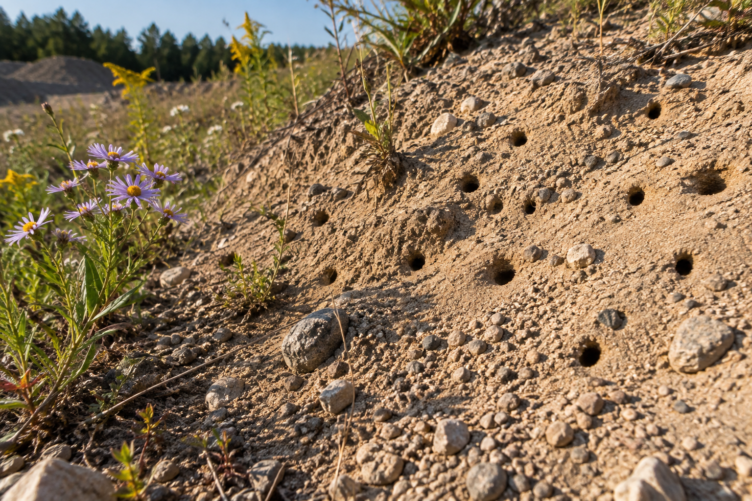 Traces et indices de Exoprosopa decora