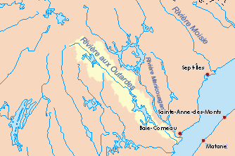 Riviere aux Outardes carte