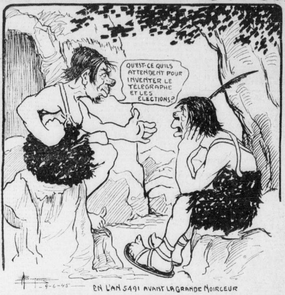 Caricature Albéric Bourgeois 1945