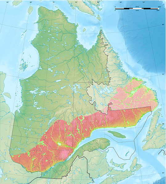 Laurentides location map