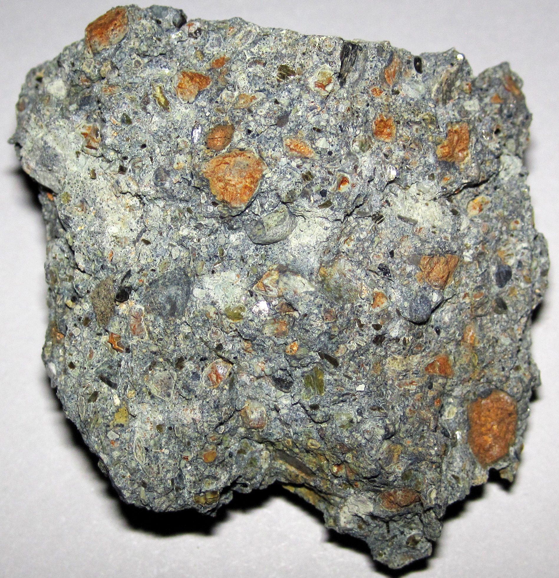 Kimberlite (Morin Kimberlite Pipe, Témiscamingue Kimberlite Field; gravel pit near Lac des Quinze, Témiscamingue County, Quebec, Canada) 2