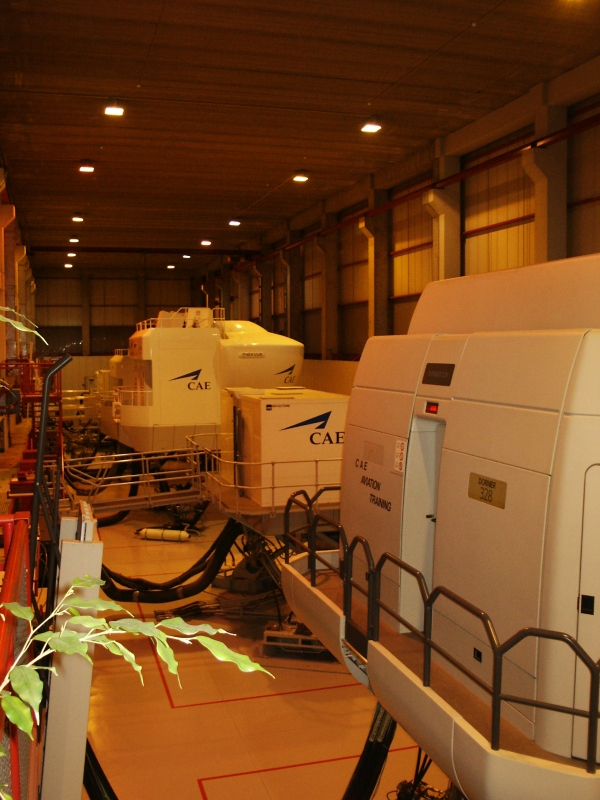 Full flight simulators at the CAE Brussels Training Centre, Brussels Airport, Belgium - 200702